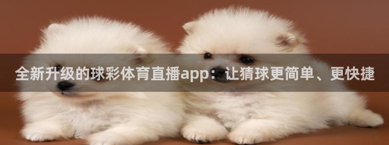 jr看球直播网：全新升级的球彩体育直播app：让猜球更简单、更快捷